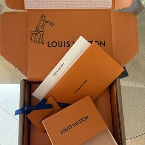 Louis Vuitton Orange Box with Blue Ribbon
